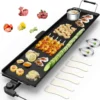 Goplus-Teppanyaki Elektrogrill, rauchfreier Grill, Tischgrill mit Antihaft-Oberflächen, einstellbare Temperatureinstellung,Oktoberfest